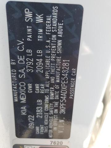 3KPF54ADXPE543281 KIA Forte Gt Line