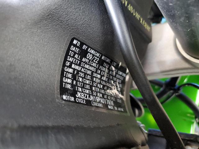 2023 KAWASAKI ZX636 K - JKBZXJH19PA017976