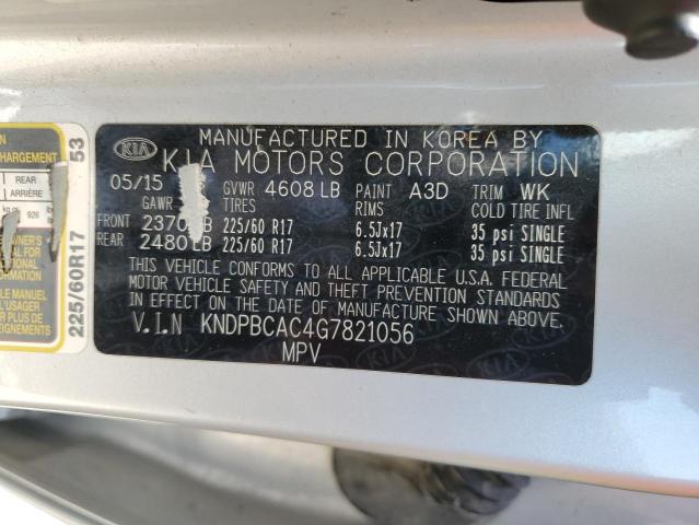 KNDPBCAC4G7821056 KIA Sportage Lx
