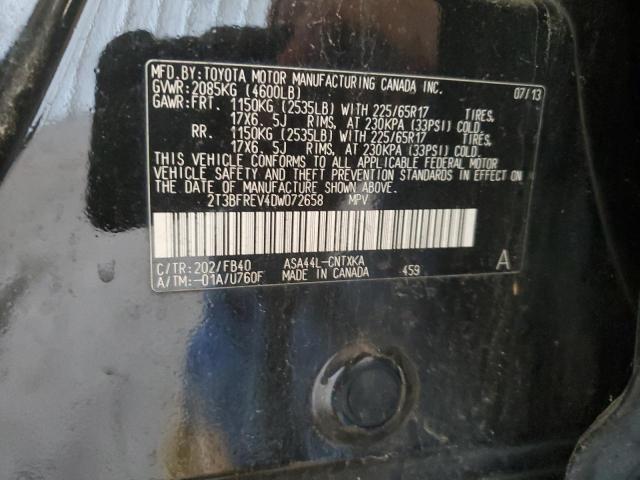 VIN 2T3BFREV4DW072658 2013 TOYOTA RAV4 no.13