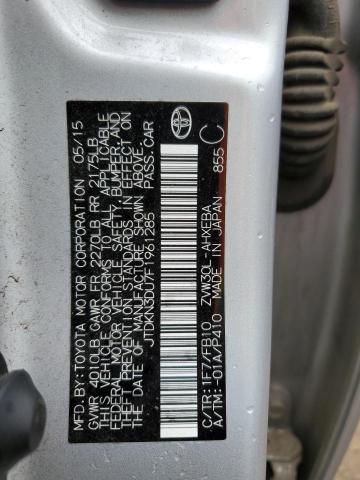 JTDKN3DU7F1961285 Toyota PRIUS