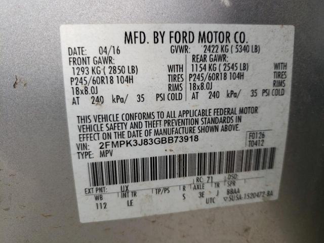 2FMPK3J83GBB73918 Ford EDGE SEL