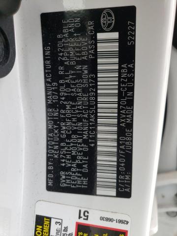4T1C11AK5LU892173 Toyota CAMRY LE
