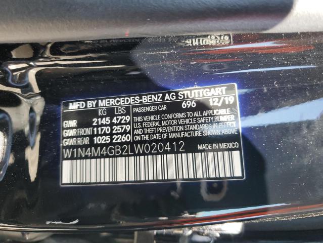 W1N4M4GB2LW020412 Mercedes-Benz GLB 250