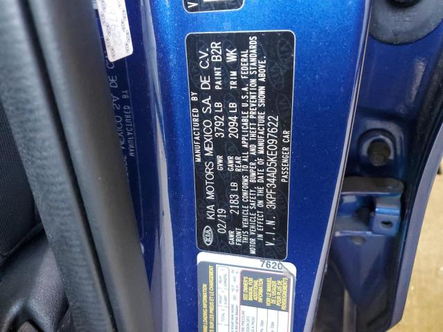 3KPF34AD5KE097622 KIA Forte Gt Line