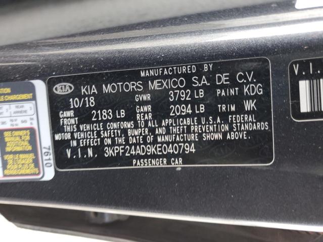 3KPF24AD9KE040794 Kia Forte FE 12