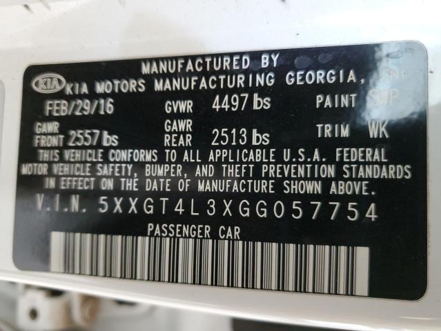 5XXGT4L3XGG057754 KIA Optima Lx