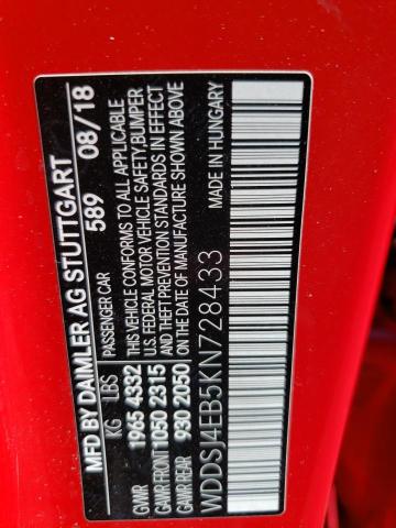 WDDSJ4EB5KN728433 Mercedes-Benz CLA 250
