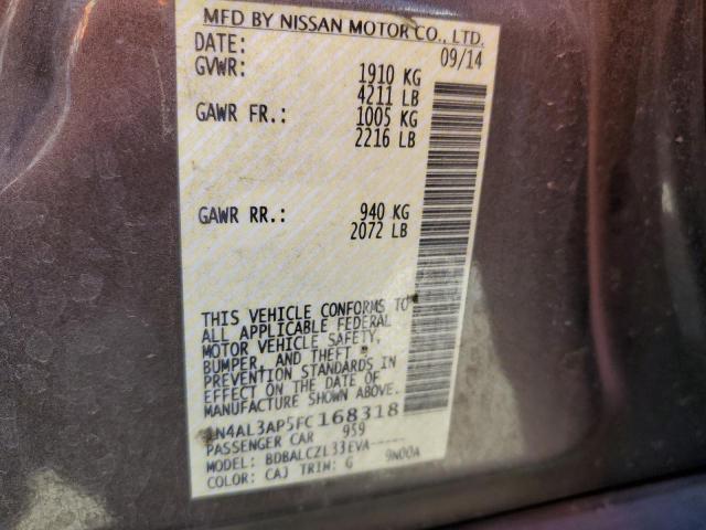 1N4AL3AP5FC168318 Nissan ALTIMA 2.5