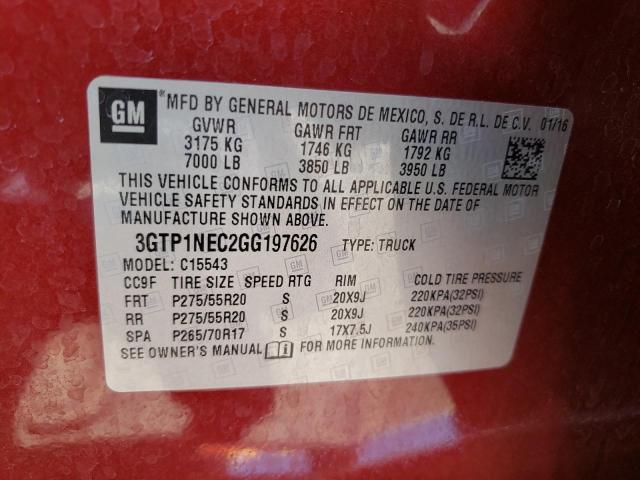 2016 GMC SIERRA 150 - 3GTP1NEC2GG197626