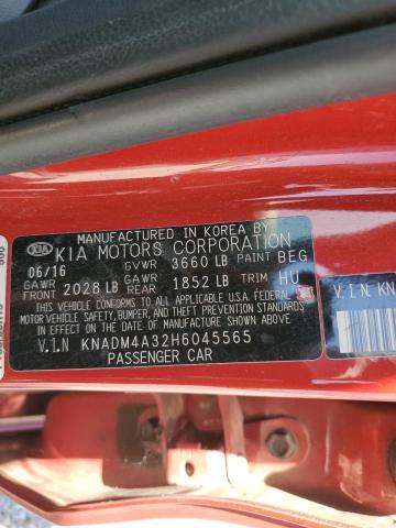 KNADM4A32H6045565 KIA RIO LX