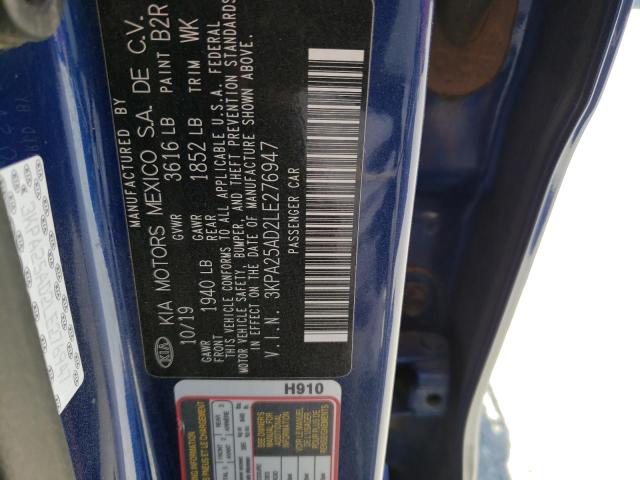 3KPA25AD2LE276947 KIA RIO LX