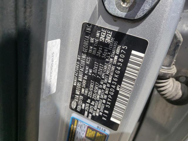5XYPGDA36KG438075 KIA SORENTO L