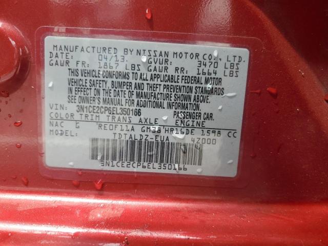 3N1CE2CP6EL350166 Nissan Versa Note S