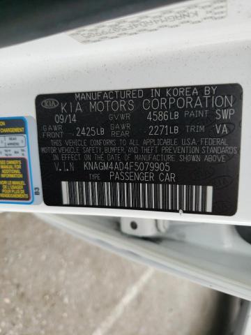 KNAGM4AD4F5079905 KIA OPTIMA HYBRID