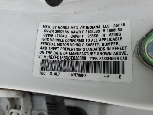 19XFC1F3XGE030388 Honda CIVIC EX