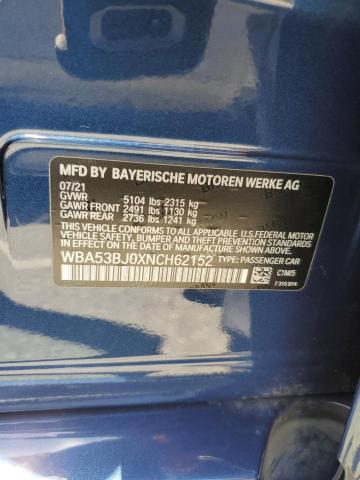 WBA53BJ0XNCH62152 BMW 540 I