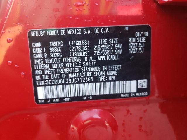 3CZRU6H39JG712365 Honda HR-V LX