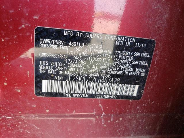 JF2SKAJC2LH467428 Subaru Forester Premium