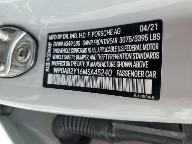 2021 PORSCHE TAYCAN 4S - WP0AB2Y16MSA45240