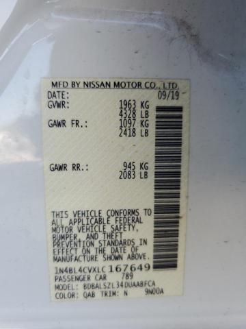 1N4BL4CVXLC167649 Nissan ALTIMA SR