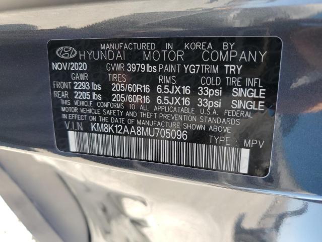 KM8K12AA8MU705096 Hyundai Kona Se