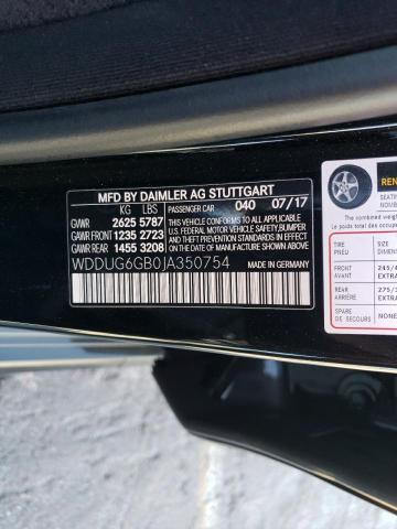 WDDUG6GB0JA350754 Mercedes-Benz S 450