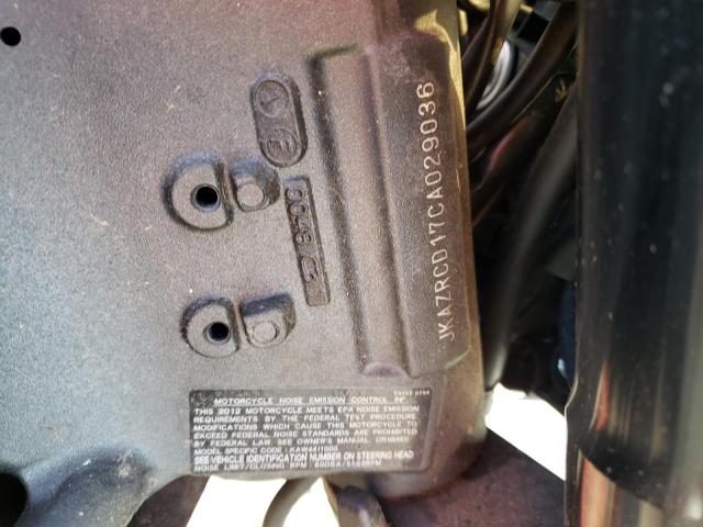 2012 KAWASAKI ZR1000 D - JKAZRCD17CA029036