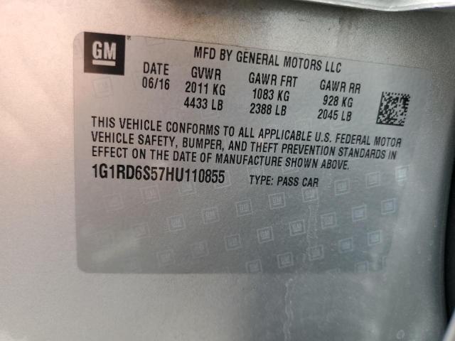 VIN 1G1RD6S57HU110855 2017 Chevrolet Volt, Premier no.13