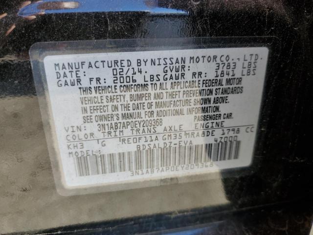 3N1AB7AP0EY209368 Nissan SENTRA S