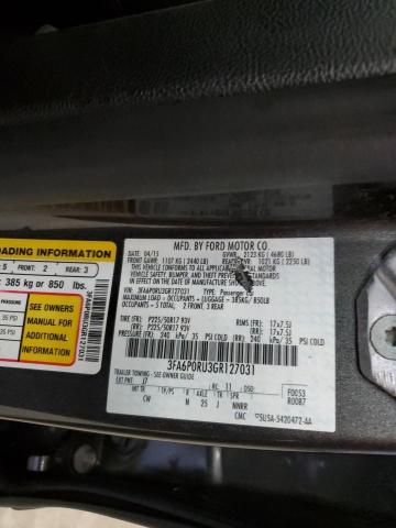 3FA6P0RU3GR127031 2016 FORD FUSION, photo no. 12