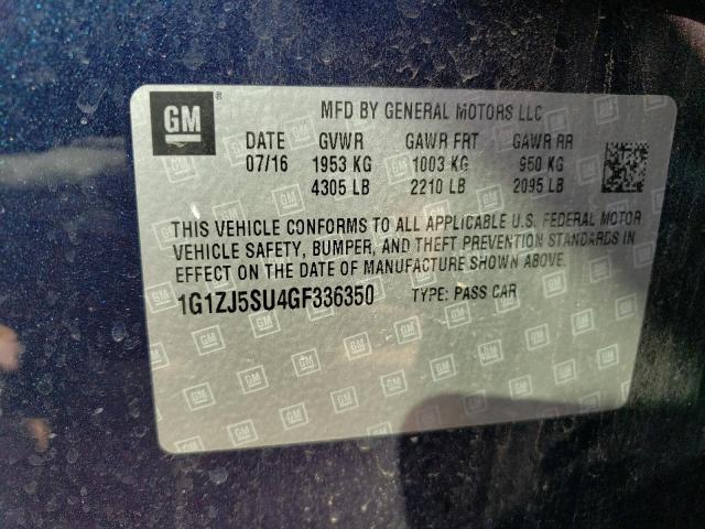 2016 CHEVROLET MALIBU HYB - 1G1ZJ5SU4GF336350