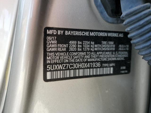 5UXWZ7C30H0X41936 2017 BMW X3, photo no. 12