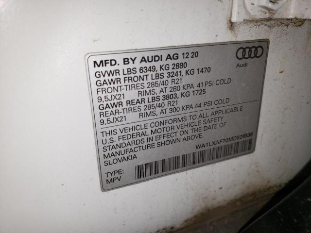 WA1LXAF70MD026836 Audi Q7 PREMIUM 10