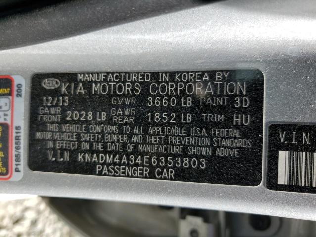 KNADM4A34E6353803 KIA RIO LX