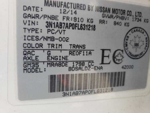2015 NISSAN SENTRA S - 3N1AB7AP0FL631218