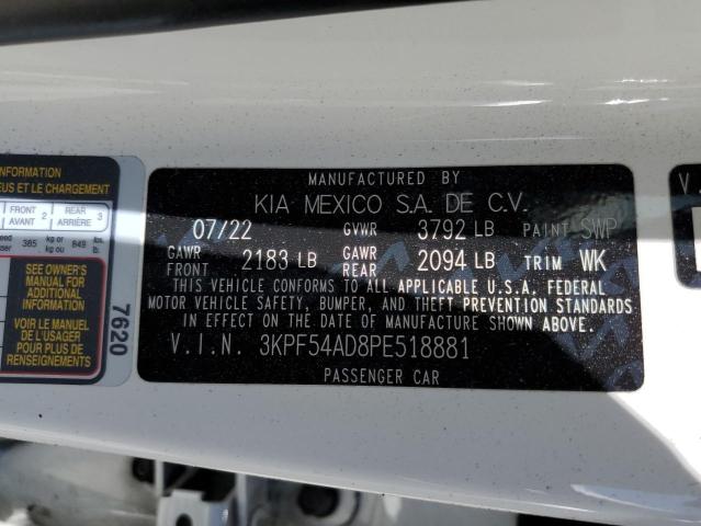 3KPF54AD8PE518881 KIA Forte Gt Line