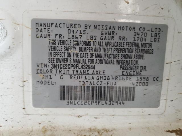 3N1CE2CP9FL432944 Nissan Versa Note S