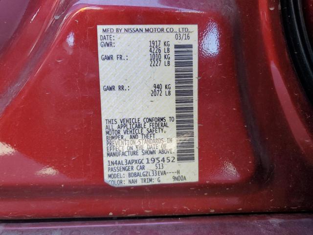 1N4AL3APXGC195452 Nissan ALTIMA 2.5