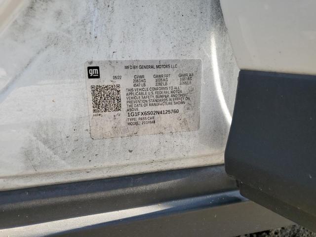 2022 CHEVROLET BOLT EV 2L - 1G1FX6S02N4125760