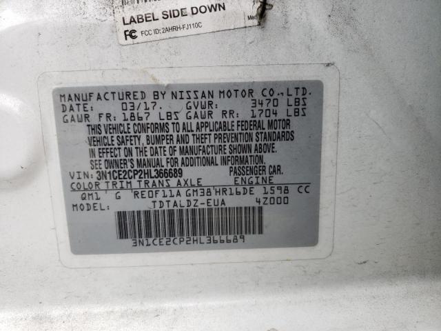 3N1CE2CP2HL366689 Nissan Versa Note S