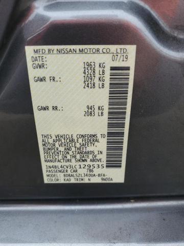 2020 Nissan Altima Sr VIN: 1N4BL4CV3LC129535 Lot: 61184743