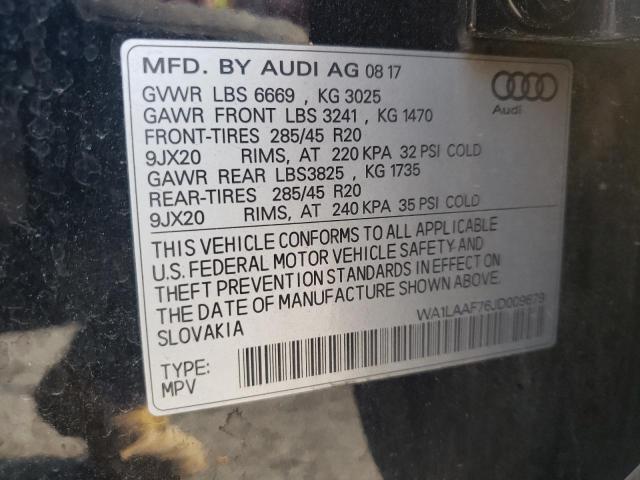 WA1LAAF76JD009679 2018 AUDI Q7, photo no. 14