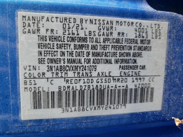 3N1AB8CVXMY241079 Nissan SENTRA SV