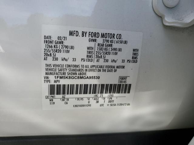 1FM5K8GC8MGA95530 Ford Explorer St