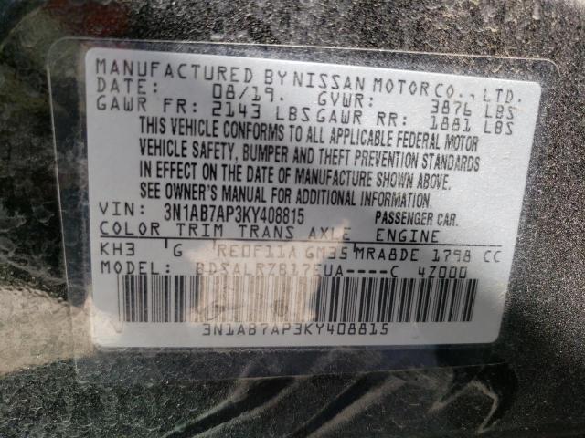 3N1AB7AP3KY408815 Nissan SENTRA S