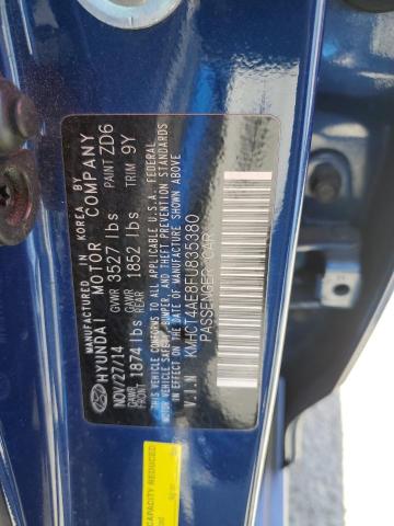 KMHCT4AE8FU835380 Hyundai ACCENT GLS