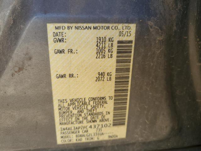 1N4AL3AP2FC437102 Nissan ALTIMA 2.5