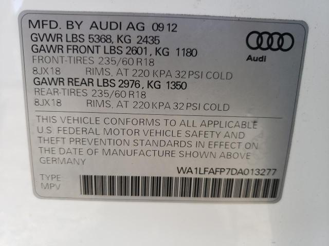 VIN WA1LFAFP7DA013277 2013 Audi Q5, Premium Plus no.13