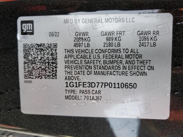 2023 CHEVROLET CAMARO LT1 1G1FE3D77P0110650